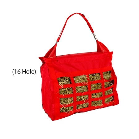 Jacks Imports Slow Feed Hay Bag Tote-16 Hole RED 1696-RE